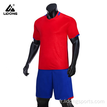 Jersey de football en polyester de soccer en gros de l&#39;usure du sport